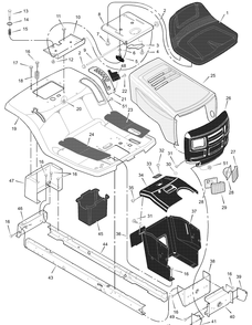 Part Location Diagram of F-020754L Murray Instruction Book & Parts List